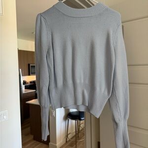 Women's Baby Blue Cropped Sweater